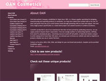 Tablet Screenshot of oancosmetics.com